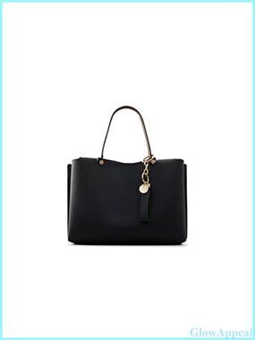 Synthetic Medium Tote Bag with Shoulder Strap Everyday Handbag